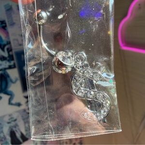 Silver Dollar Sign Belly Ring 💲💎